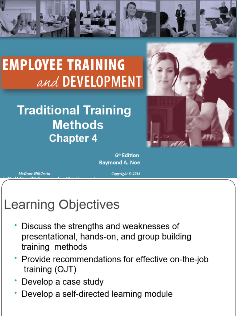 New Chapter 4 Traditional Training Methods PDF Psychology