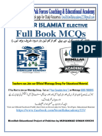 1st Year ISLAMIAT ELECTIVE Full Book Solved MCQs by Bismillah Academy 0300-7980055