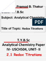 TYBSc Redox Titrations