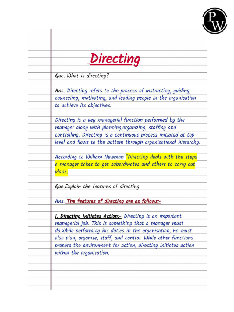 Directing PDF