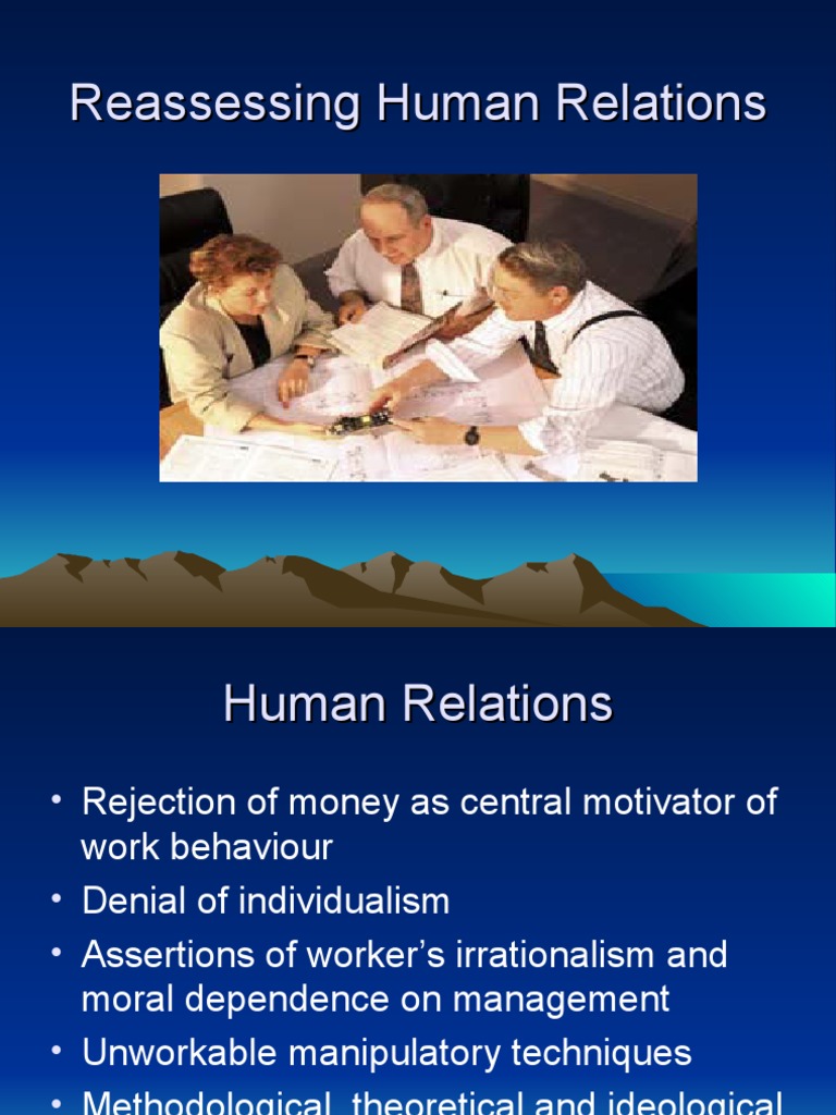 S03b - Reassessing Human Relations | PDF | Sociology | Psychology