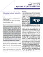 Biocontrol of Tuta Absoluta For Sustainable Tomatoes Production in Lebanon