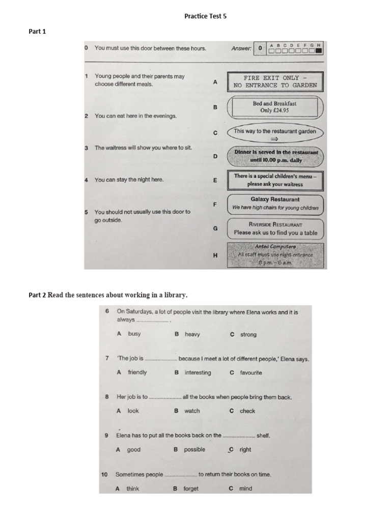 Library and Animal Articles Test | PDF