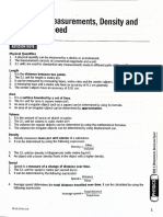 Unit 1 Measurements, Density and Speed