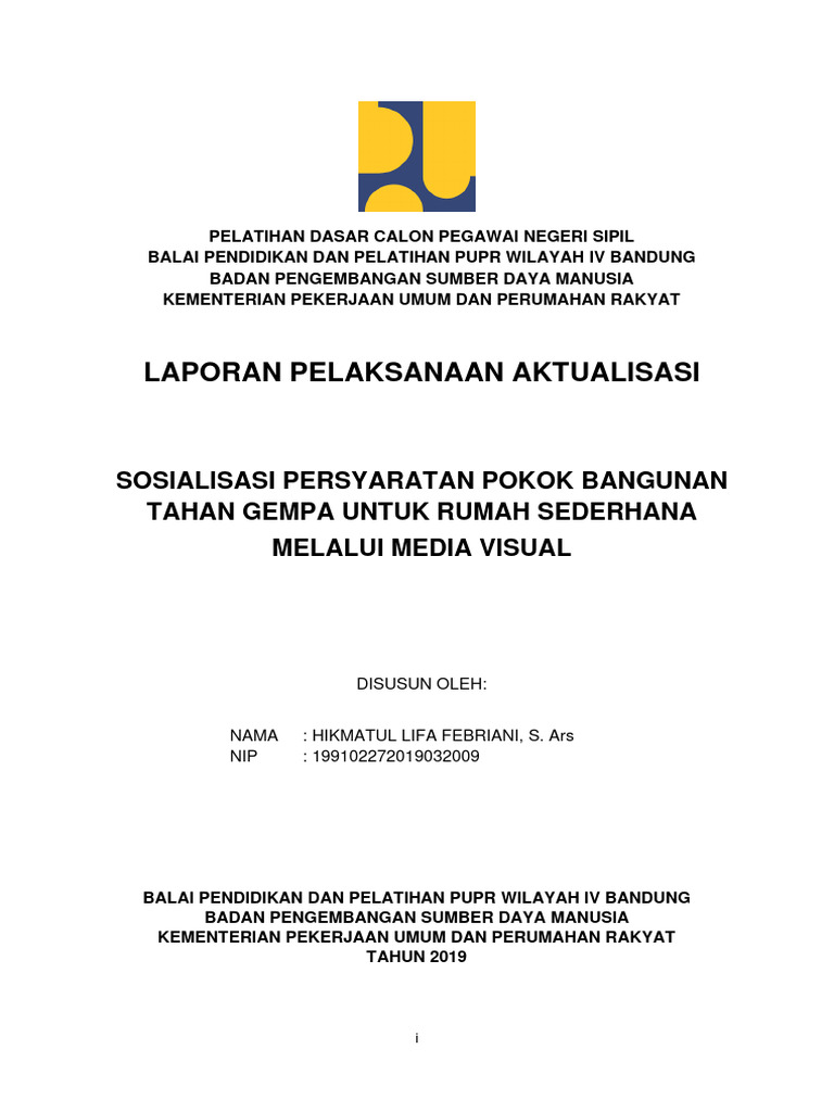 F Laporan Aktualisasi Hikmatul Lifa Febriani R1 Combined | PDF