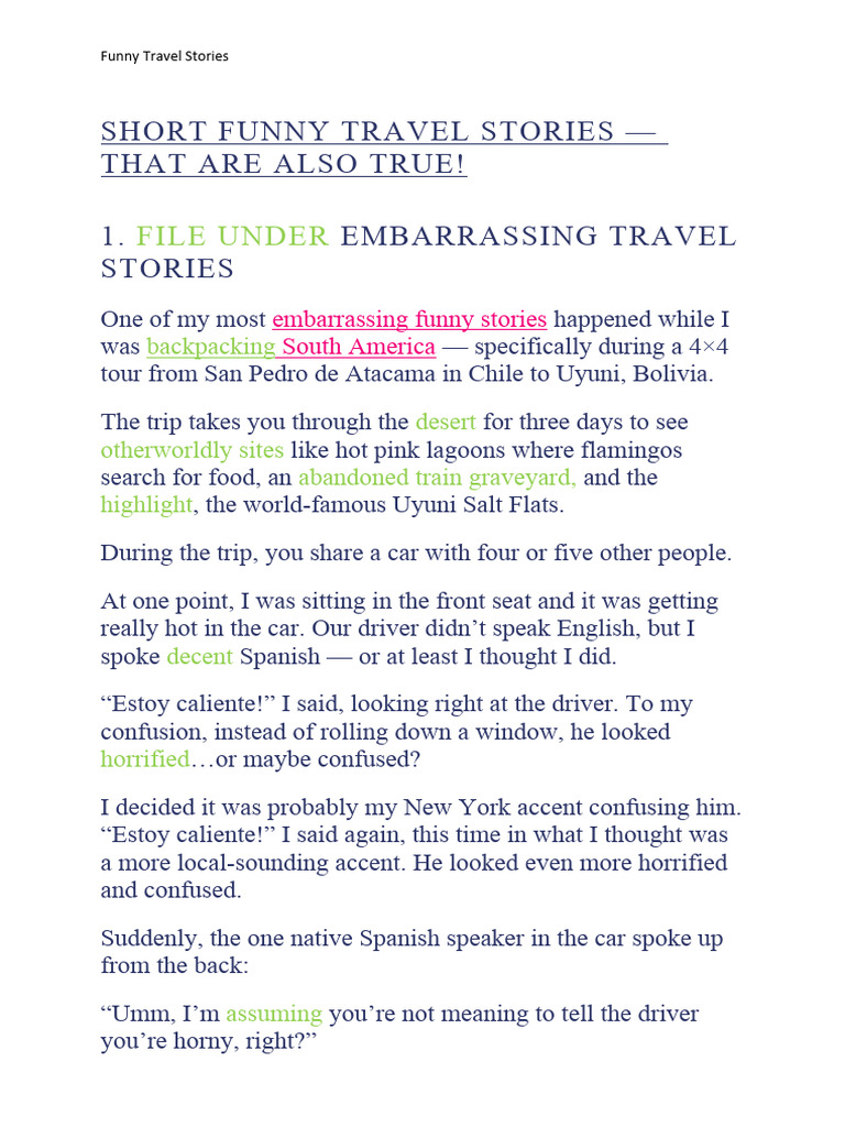 Funny Travel Stories | PDF, image size:768x1024
