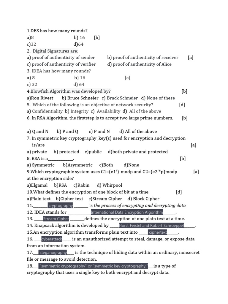 CNS Bits Ques | PDF | Cryptography | Encryption