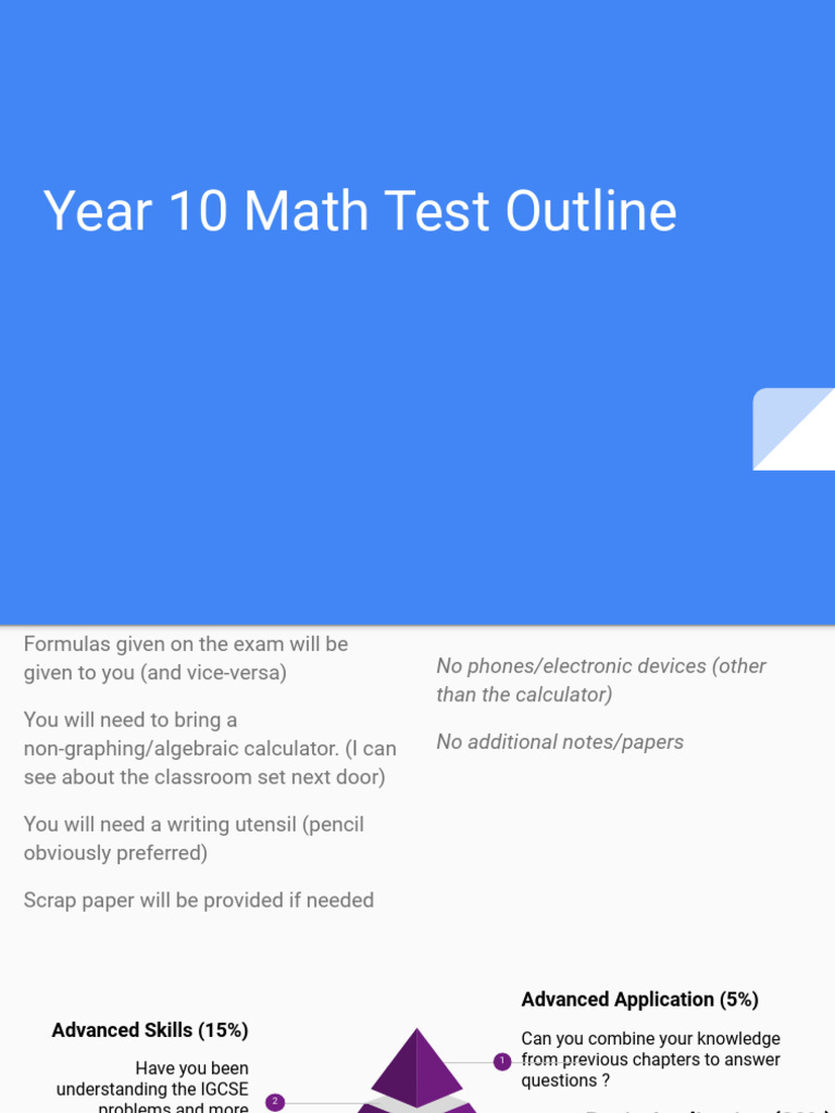 Math Test Outline | PDF