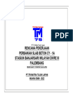 Rencana Pekerjaan Perbaikan Slab Beton Cy - 1A Stasiun Banjarsari Wilayah Divre Iii Palembang