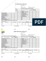 Dump Truck Daily Check List: A. Pemeriksaan Keliling (Sebelum Mesin Dihidupkan) B. Pemeriksaan Setelah Mesin Dihidupkan