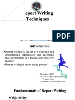 Report Writing Techniques