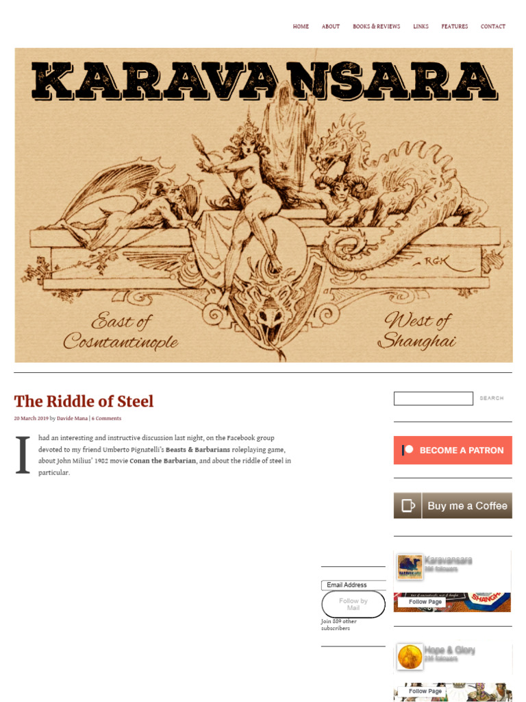 Conan's Riddle of Steel Debate | PDF