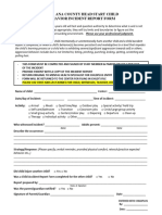 Child Behavior Incident Report Form Template