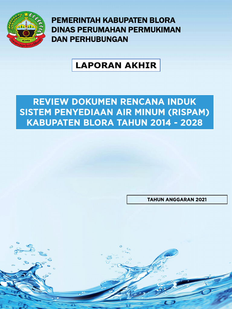 Rencana Induk RISPAM Blora 2014-2028 | PDF