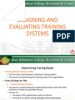 Designing Ang Evaluating Training Systems