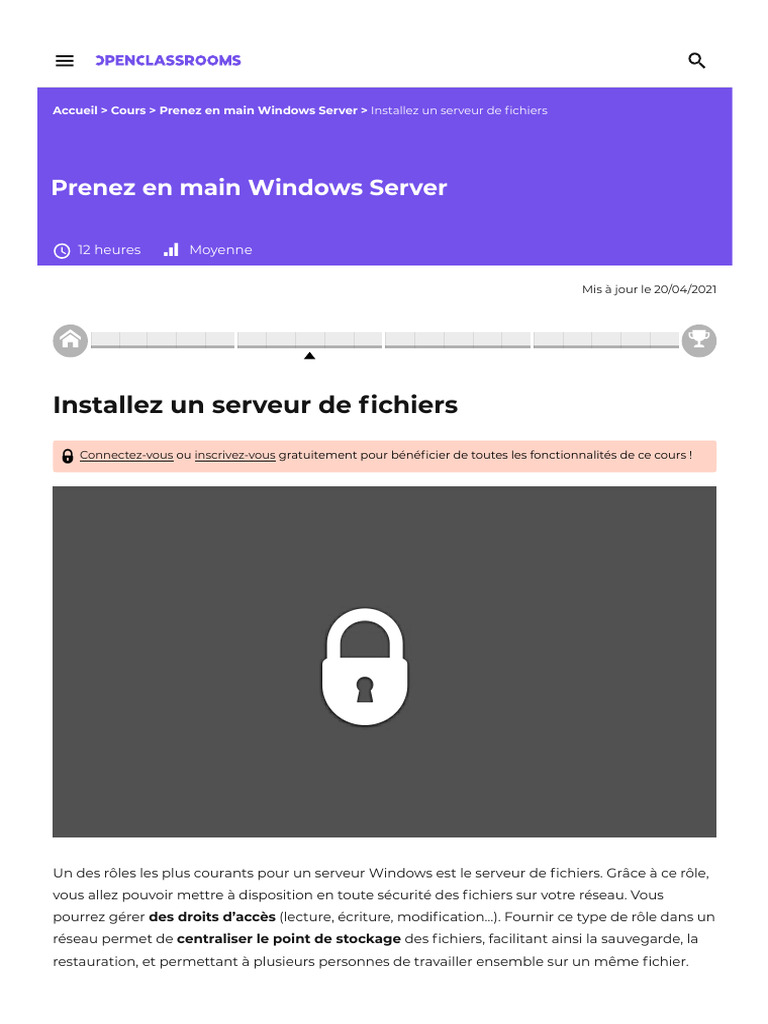 Installer et configurer un serveur de fichiers | PDF | Serveur ...