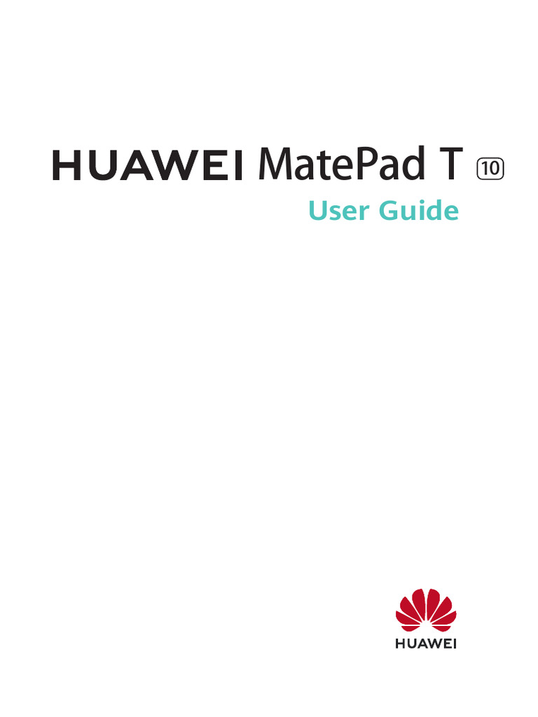 HUAWEI MatePad T 10 User Guide - (AGR-L09&W09, EMUI10.1 - 02, EN - UK ...