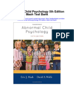 Abnormal Child Psychology 5th Edition Mash Test Bank