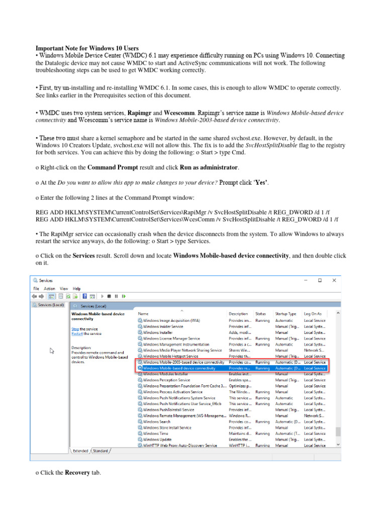 Installing Wmdc On Windows 10 : Windows Mobile Device Center Download ...