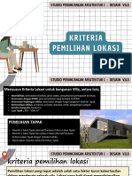 Kriteria Pemilihan Lokasi