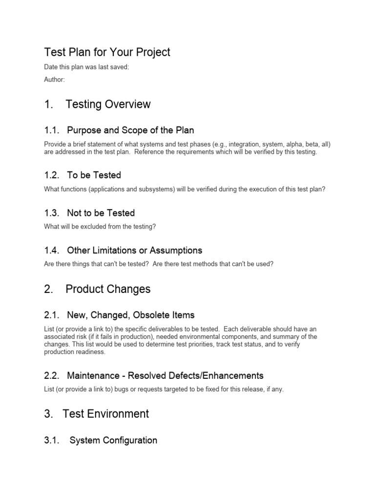 Comprehensive Software Test Plan Guide | PDF | Software Testing ...