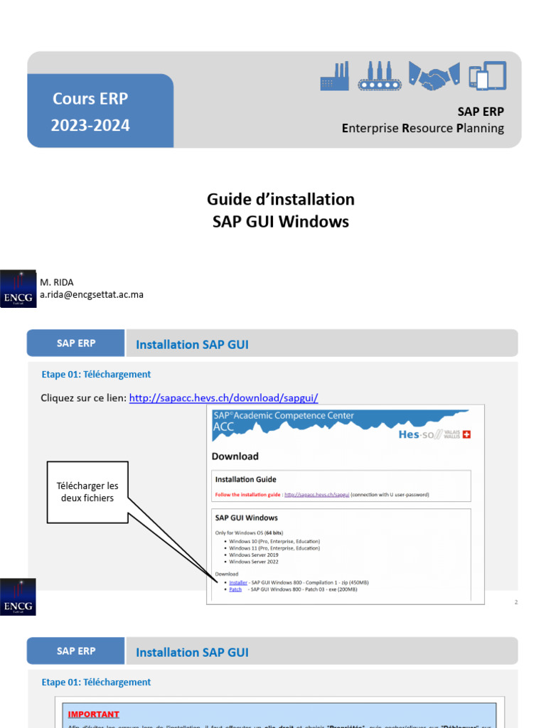 Guide Installation Sap Gui Windows | PDF