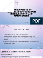 Complications of Percutaneous Coronary Interventions and Management