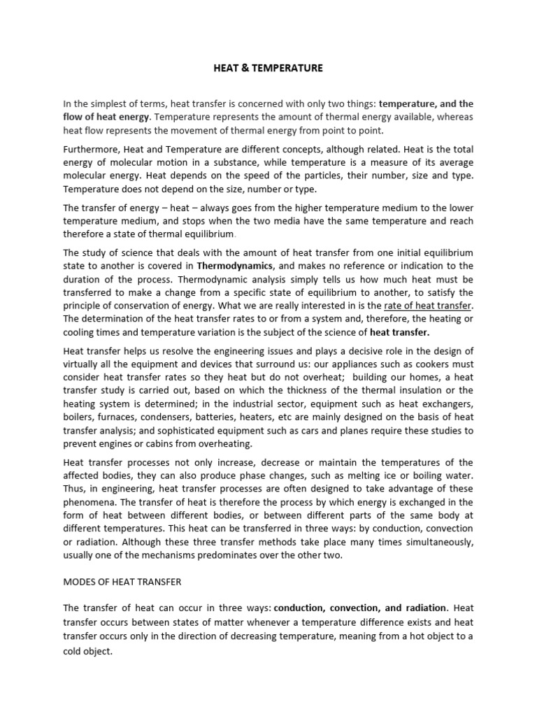 Online Wk 2 Session 1 Heat Temperature Pdf Heat Transfer Heat