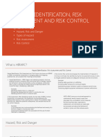 Hazard Identification, Risk Assessment and Risk Control