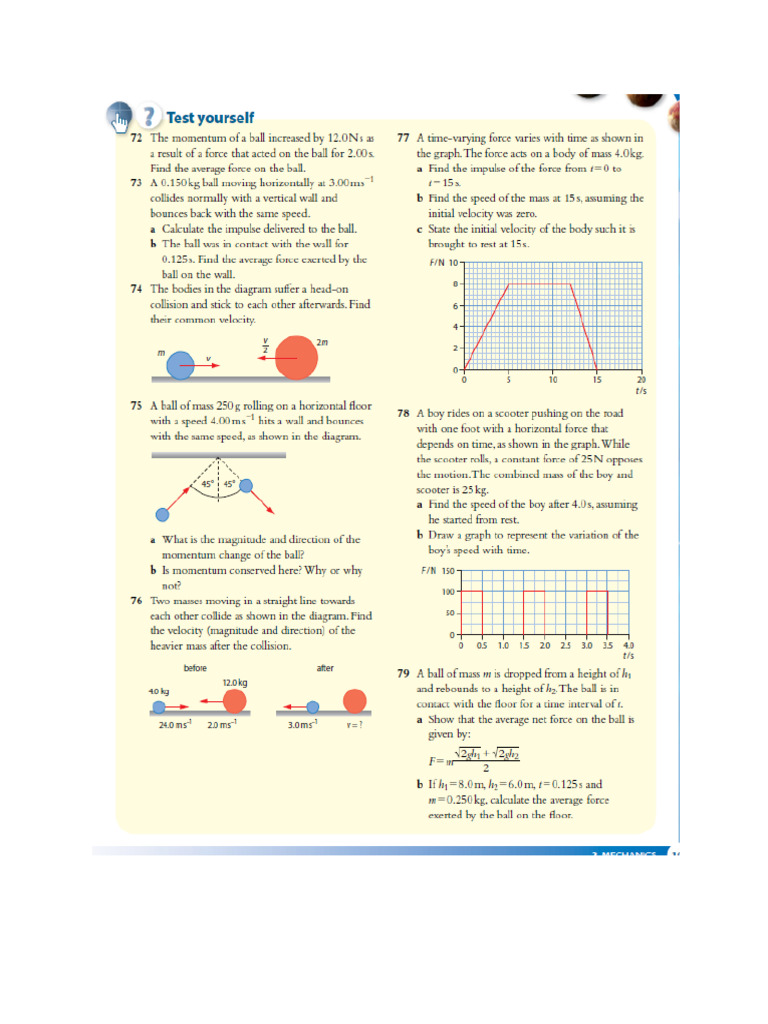 Worksheet Momentum and Impulse With Answers PDF