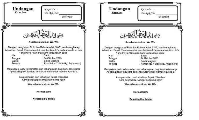 UNDANGAN KIRIM DOA PDF