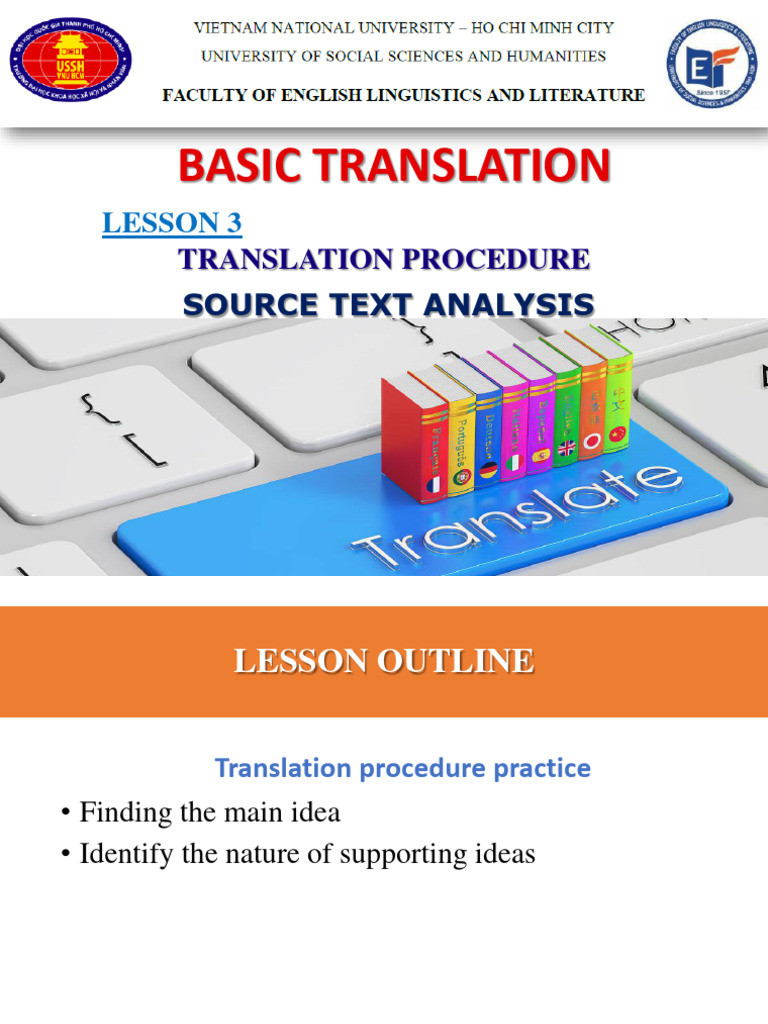 KHXHNV Basic Translation Practice Lesson 3 Fri | PDF