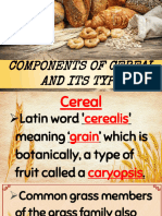 Components Types and Nutritiative Value of Cereals