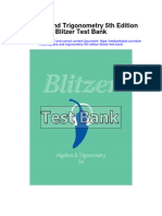 Algebra and Trigonometry 5th Edition Blitzer Test Bank