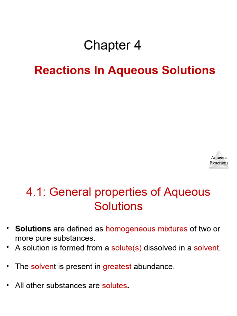 Chapter 4 | PDF | Solvation | Aqueous Solution