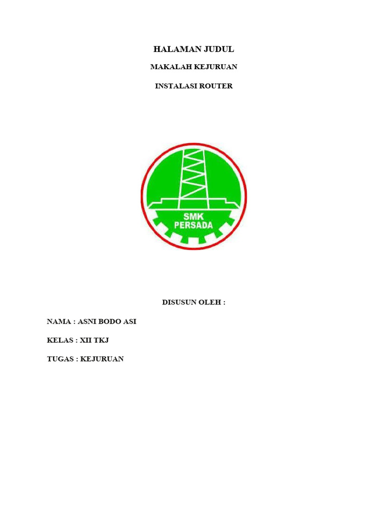 Makalah Router Asni Bodo Asi | PDF