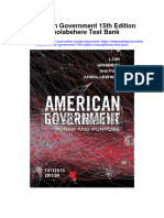 American Government 15th Edition Ansolabehere Test Bank