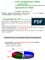 Organisation Des Enseignements Chimie en S3 Et S4