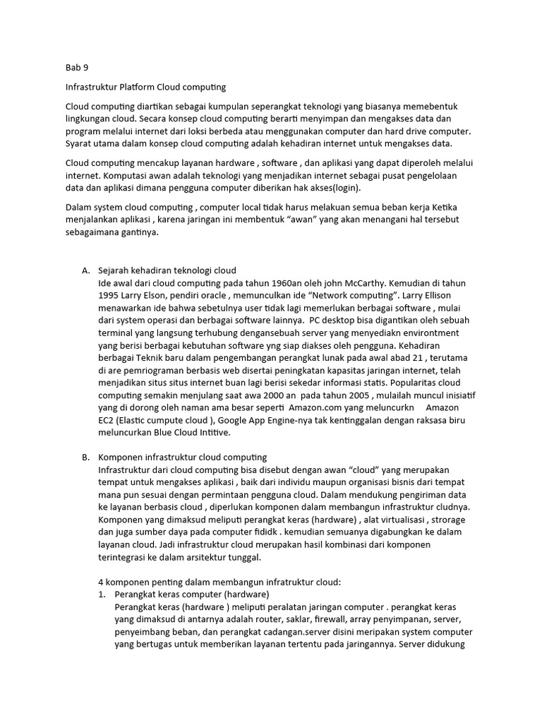 Komponen Dasar Infrastruktur Cloud | PDF