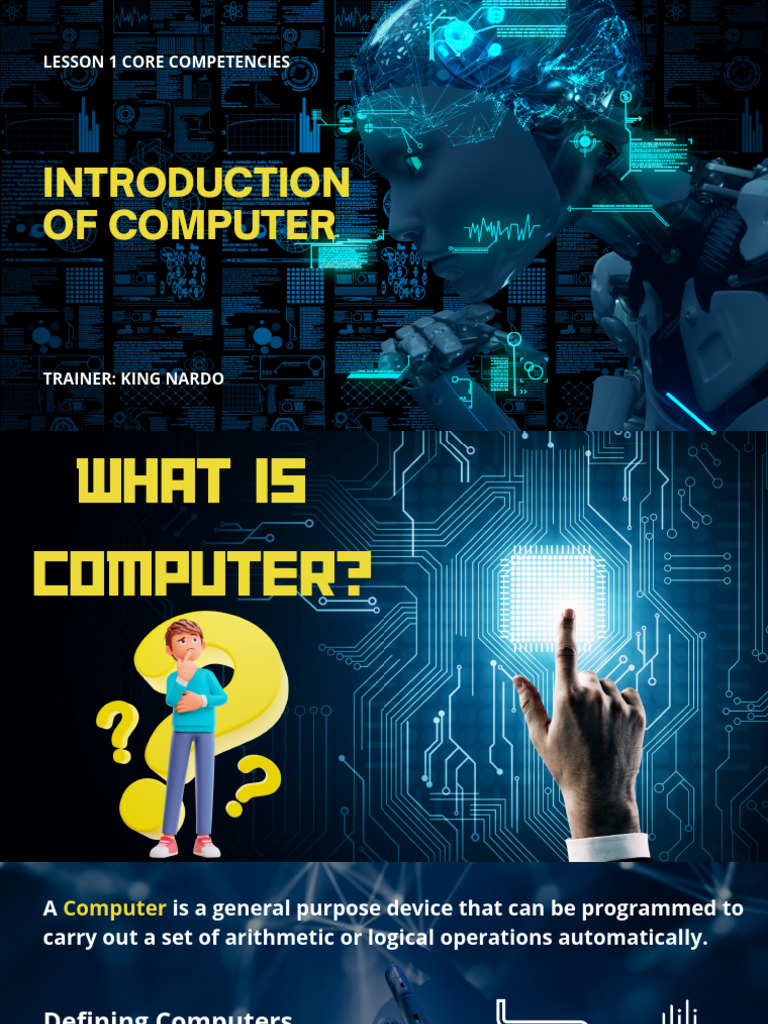 Lesson 1 Introduction of Computer | PDF | Computer Hardware | Operating ...