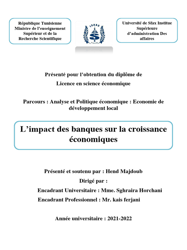 Impact des banques sur la croissance économique | PDF