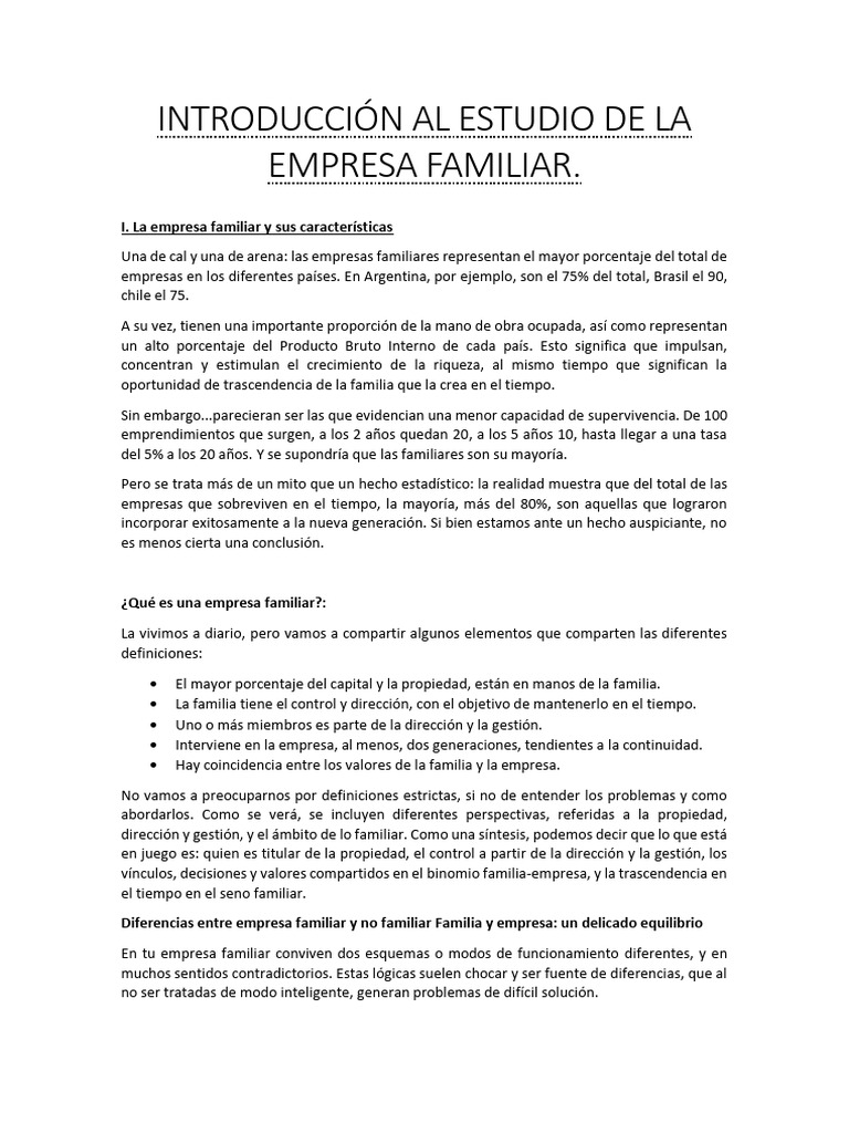 Empresas Familiares: Retos y Oportunidades | PDF | Business | Familia