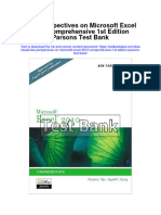 New Perspectives On Microsoft Excel 2010 Comprehensive 1st Edition Parsons Test Bank