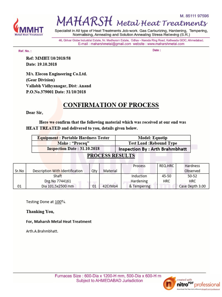 Hardness Testing Report PDF