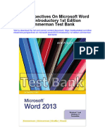 New Perspectives On Microsoft Word 2013 Introductory 1st Edition Zimmerman Test Bank