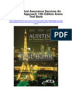 Auditing and Assurance Services An Integrated Approach 13th Edition Arens Test Bank