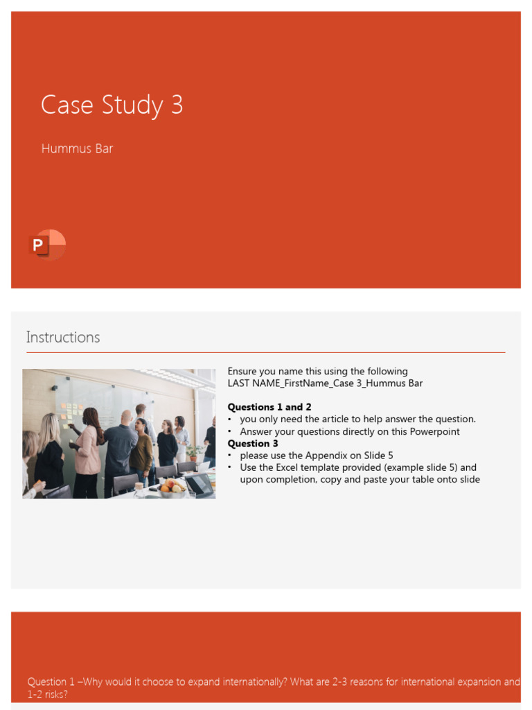 Homework Assignment 3 Case Study 3 Hummus Bar PDF