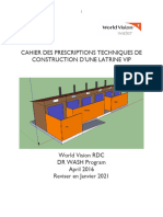 Cahier Des Prescriptions Techniques de Construction de Latrine Vip Revisé World Vision Water