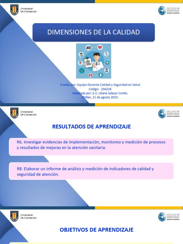 Dimensiones de la Calidad Asistencial | PDF | Calidad (comercial ...