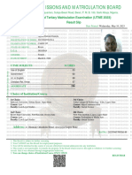 2023-Agolia Datonte Daniela Result Slip